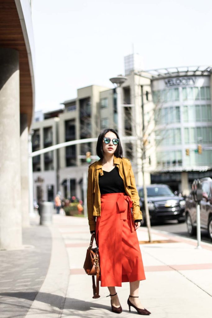 Spring brunch outfit with color